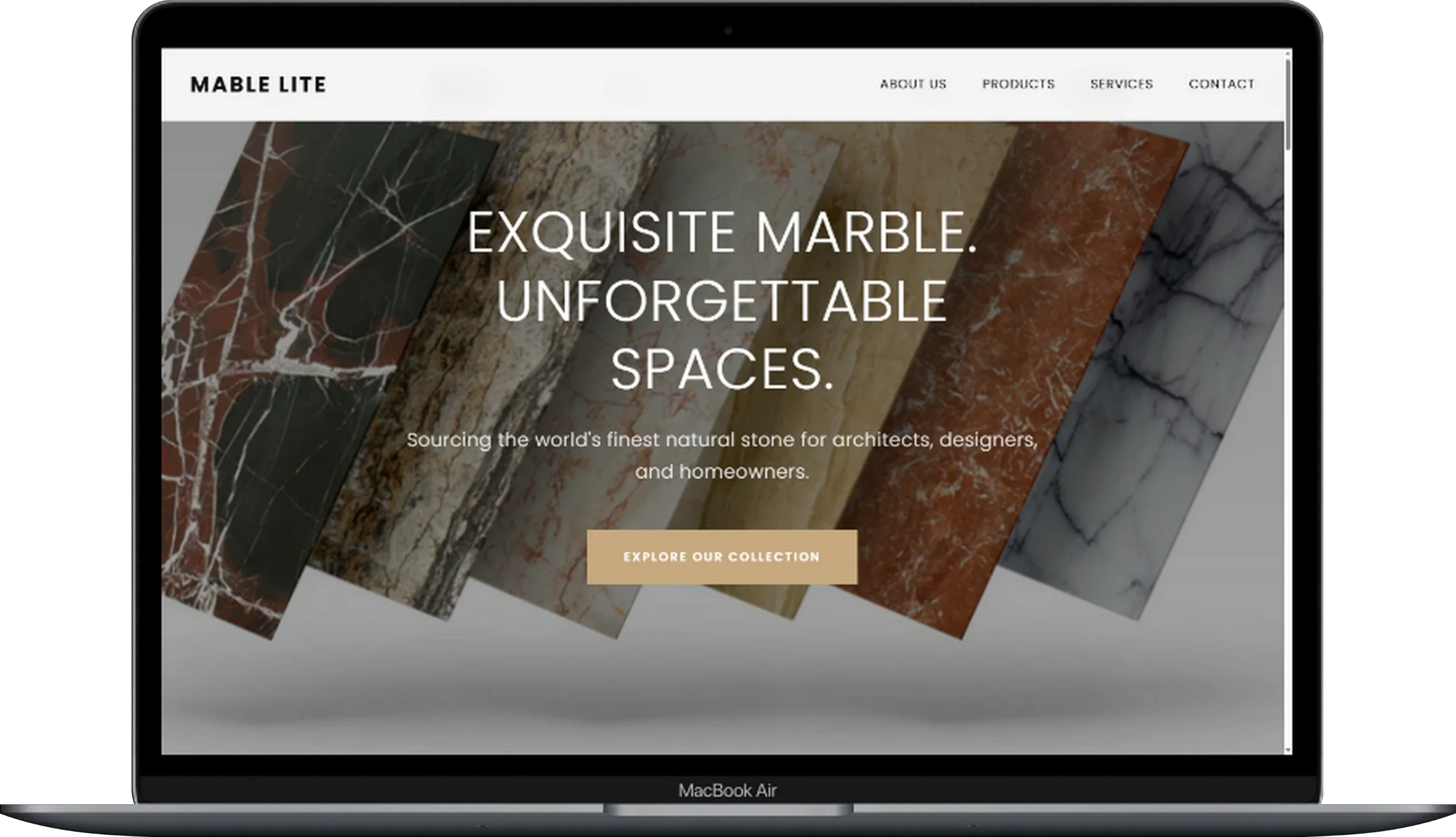 Marble sales and showroom website